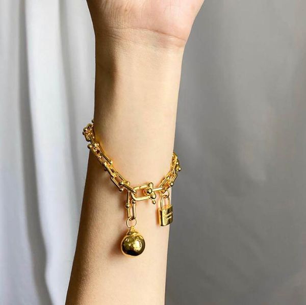 link, chain personality exaggerated thick hanging ball lock bamboo joint punk cool hip-hop couple bracelet, Black
link, chain personality exaggerated thick hanging ball lock bamboo joint punk cool hip-hop couple bracelet, Black