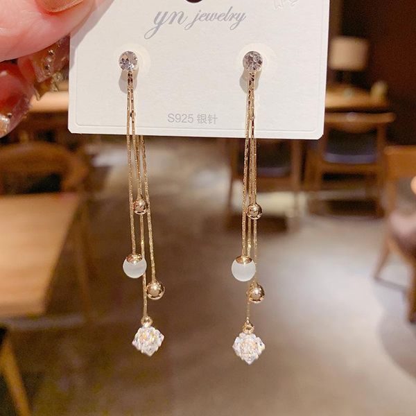 stud ins luxury 14k real gold needle long opal zircon tassel earrings for women cubic zc, Golden;silver
stud ins luxury 14k real gold needle long opal zircon tassel earrings for women cubic zc, Golden;silver
