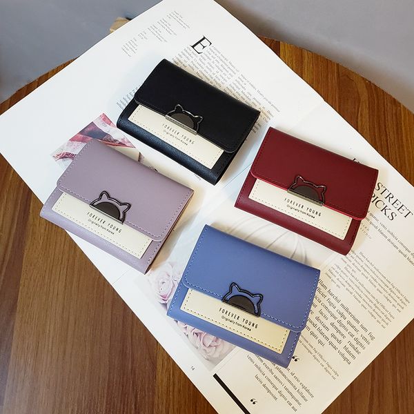 woman cute cat wallets buckle folding girl wallet designed pu leather women coin purse female card money wallet billetera, Red;black
woman cute cat wallets buckle folding girl wallet designed pu leather women coin purse female card money wallet billetera, Red;black