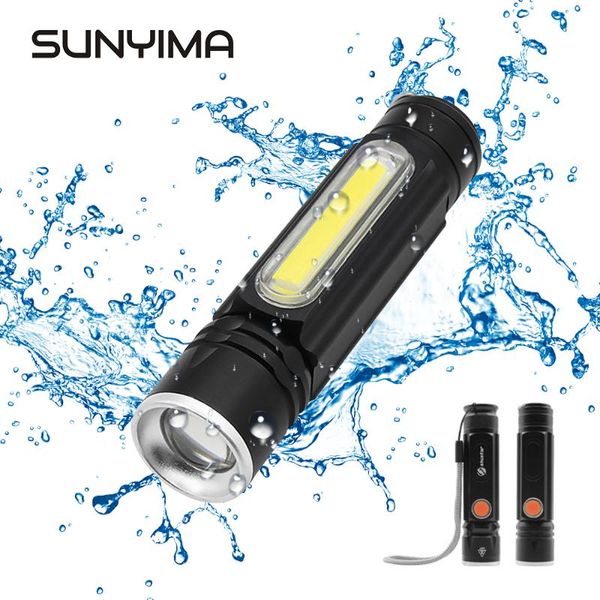 portable led t6+cob zoom waterproof torch usb charge tail magnet camping lamp hunting working lanterna flashlights torches
portable led t6+cob zoom waterproof torch usb charge tail magnet camping lamp hunting working lanterna flashlights torches