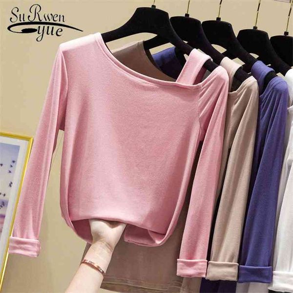 cotton tshirt autumn harajuku korean t-shirt women slim long sleeve shirt solid office lady bottoming clothes 10485 210421, White
cotton tshirt autumn harajuku korean t-shirt women slim long sleeve shirt solid office lady bottoming clothes 10485 210421, White