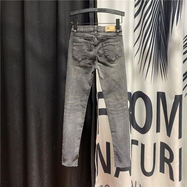 women's jeans simple grey black ripped for women fashion slim-fit spring korean-style button worn pencil pants jean mujer, Blue
women's jeans simple grey black ripped for women fashion slim-fit spring korean-style button worn pencil pants jean mujer, Blue