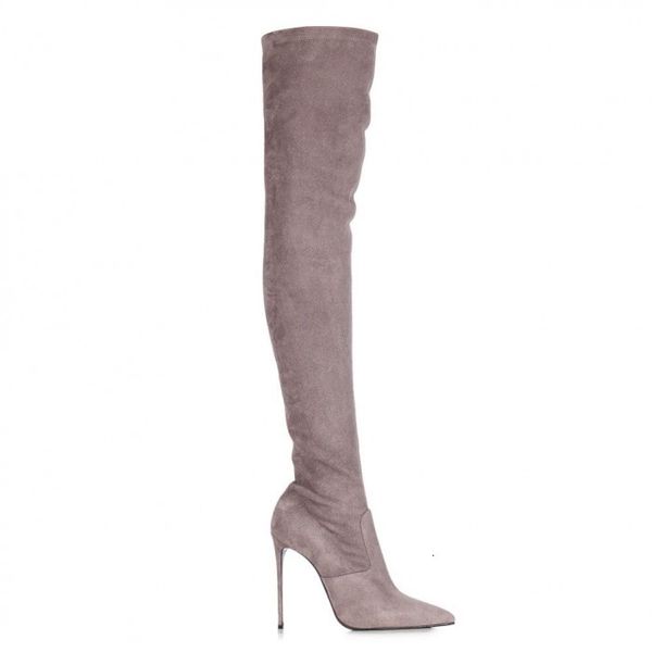 boot swede ash on her knee pointed toe of thigh high-heeled woman long heels and thin winter boots, Black
boot swede ash on her knee pointed toe of thigh high-heeled woman long heels and thin winter boots, Black