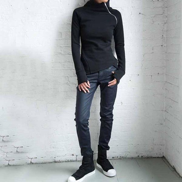 women casual solid color blouse england style long sleeve turtleneck zipper fashion tempting finger wild headsome women's blouses & shi, White
women casual solid color blouse england style long sleeve turtleneck zipper fashion tempting finger wild headsome women's blouses & shi, White