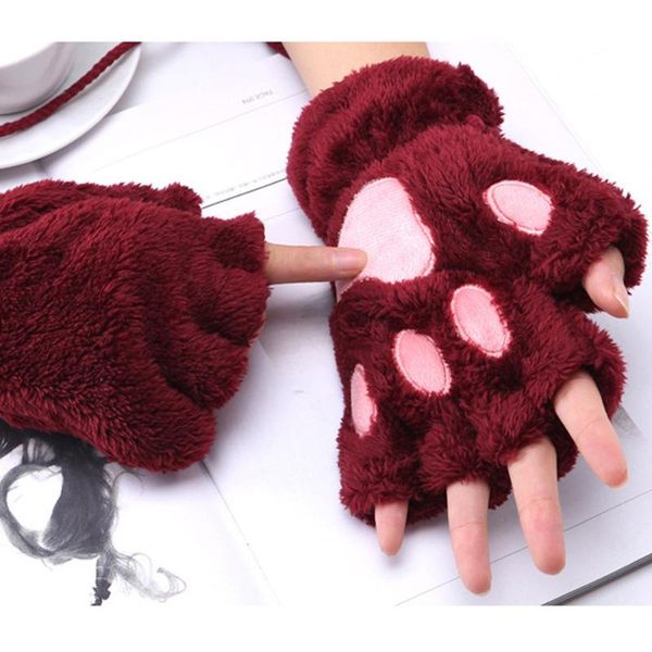 five fingers gloves women cute cat claw plush mittens warm soft short fingerless fluffy bear costume half finger party gift, Blue;gray
five fingers gloves women cute cat claw plush mittens warm soft short fingerless fluffy bear costume half finger party gift, Blue;gray