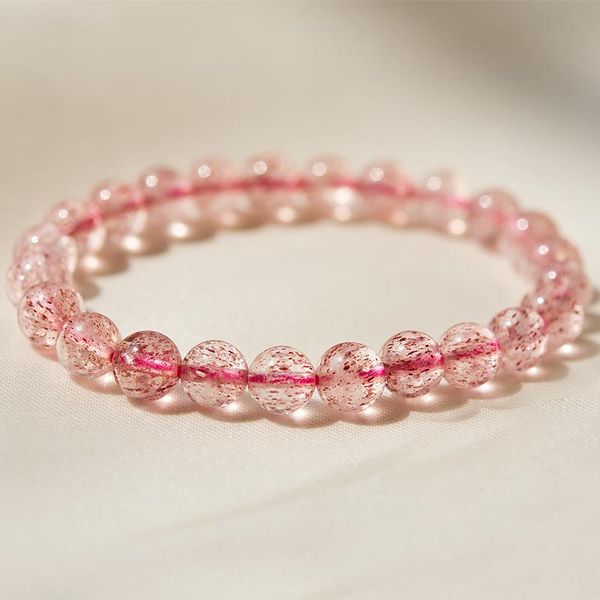 beaded, strands mh natural strawberry crystal bracelet woman single ring clear pink for love, Black
beaded, strands mh natural strawberry crystal bracelet woman single ring clear pink for love, Black