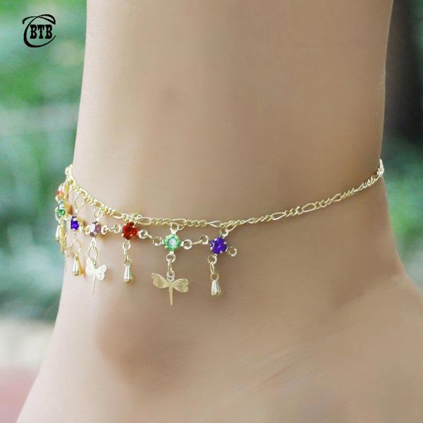 anklets fashion crystal anklet bracelet gold color exquisite animal dragonfly pendant adjustable barefoot jewelry for women, Red;blue
anklets fashion crystal anklet bracelet gold color exquisite animal dragonfly pendant adjustable barefoot jewelry for women, Red;blue