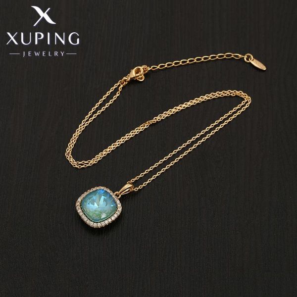 pendant necklaces xuping jewelry fashion arrival square crystal necklace for women girl gift a00332695, Silver
pendant necklaces xuping jewelry fashion arrival square crystal necklace for women girl gift a00332695, Silver