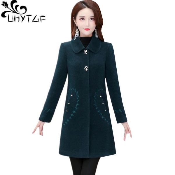 women's wool & blends uhytgf quality mink fleece winter coat women fashion embroidered pocket elegant female jacket korean 4xl plus siz, Black
women's wool & blends uhytgf quality mink fleece winter coat women fashion embroidered pocket elegant female jacket korean 4xl plus siz, Black