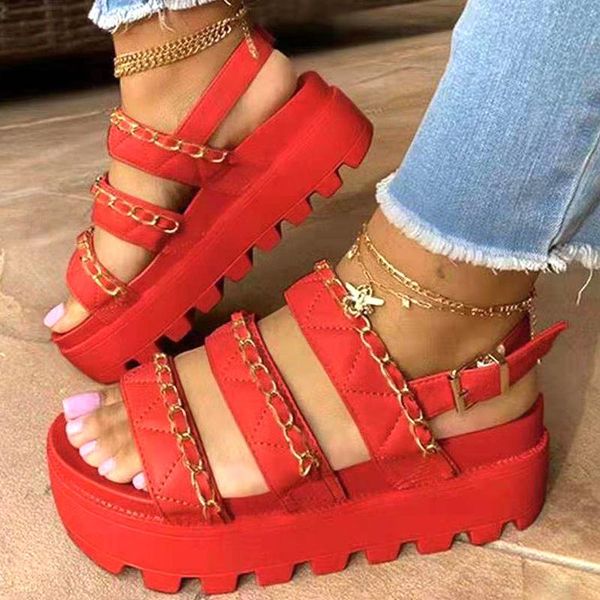 sandals 2021women's platform chain decor female summer women thick bottom shoes woman wedge increased, Black
sandals 2021women's platform chain decor female summer women thick bottom shoes woman wedge increased, Black