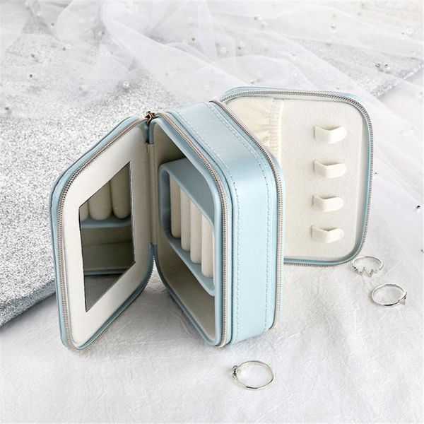 jewelry pouches, bags portable travel box organizer double open leather velvet jewellery ornaments zipper bag with mirror, Pink;blue
jewelry pouches, bags portable travel box organizer double open leather velvet jewellery ornaments zipper bag with mirror, Pink;blue