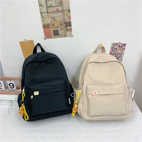 summer fashion women's backpack cute pendant canvas solid color school bag for girls trendy large student
summer fashion women's backpack cute pendant canvas solid color school bag for girls trendy large student