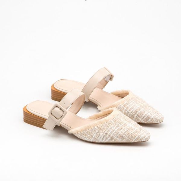 dress shoes summer 2021 style women's med heel mules pointed toe european and american fashion sandals slipper, Black
dress shoes summer 2021 style women's med heel mules pointed toe european and american fashion sandals slipper, Black