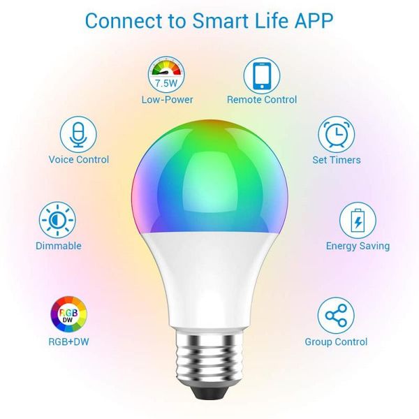 bulbs wireless wifi smart bulb led magic rgbww home lighting lamp 9w e27 e26 b22 color change dimmable apply to ios /android
bulbs wireless wifi smart bulb led magic rgbww home lighting lamp 9w e27 e26 b22 color change dimmable apply to ios /android