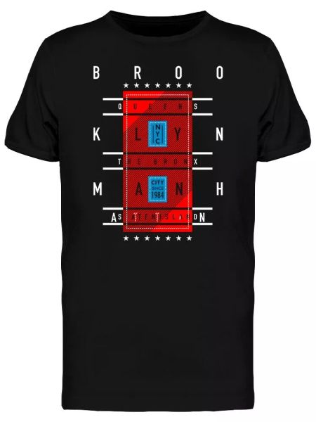 Five Borough Urban Graphic Men's Tee -Image by Shutterstock, White;black 
Five Borough Urban Graphic Men's Tee -Image by Shutterstock, White;black