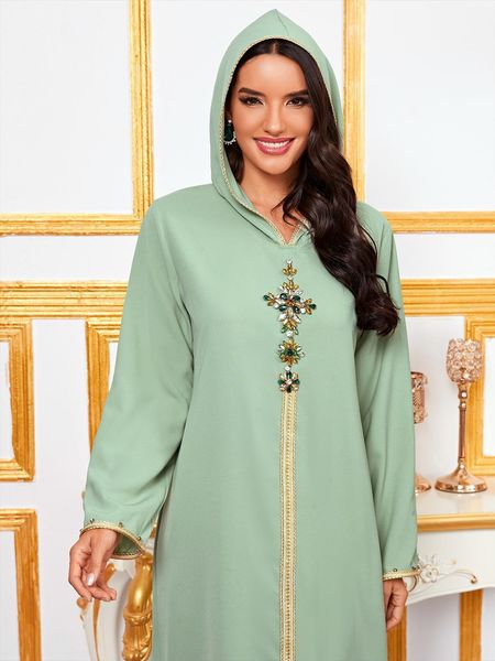 dubai abaya djellaba moroccan kaftan women dress diamond braided finish with long sleeved muslim hijab maxi arabic islamic cloth, Black;gray
dubai abaya djellaba moroccan kaftan women dress diamond braided finish with long sleeved muslim hijab maxi arabic islamic cloth, Black;gray