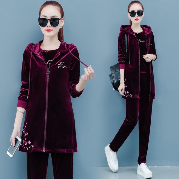 women's two piece pants spring clothes three set hoodie jacket t-shirt and velour tracksuit sets leisure 3 s velvet outfits vbxk, White
women's two piece pants spring clothes three set hoodie jacket t-shirt and velour tracksuit sets leisure 3 s velvet outfits vbxk, White