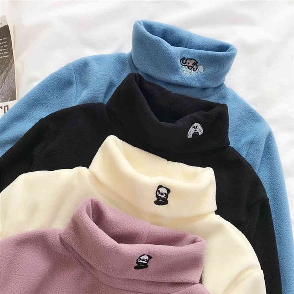 hoodies turtleneck sweatshirts t-shirt long sleeve korean cartoon embroidered thickened slim shirt pullovers female solid winter pulls, Black
hoodies turtleneck sweatshirts t-shirt long sleeve korean cartoon embroidered thickened slim shirt pullovers female solid winter pulls, Black