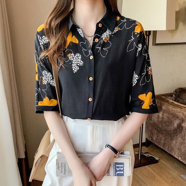 women's blouses & shirts 2021 summer heavyweight shirt lady commuter floral top, White
women's blouses & shirts 2021 summer heavyweight shirt lady commuter floral top, White