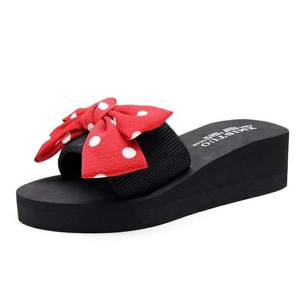 slippers fashion women summer female sandals wedges platform shoes peep toe sandal high heels 5cm bow-knot zapatos mujer, Black
slippers fashion women summer female sandals wedges platform shoes peep toe sandal high heels 5cm bow-knot zapatos mujer, Black