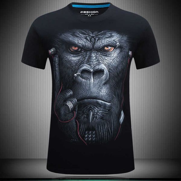 men's t-shirts summer headset gorilla 3d short sleeve large print, White;black
men's t-shirts summer headset gorilla 3d short sleeve large print, White;black