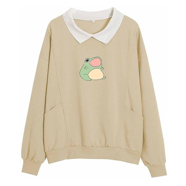 women's hoodies & sweatshirts plus size frogs graphic cute print harajuku oversize pullover kawaii loose streetwear sudaderas con capuc, Black
women's hoodies & sweatshirts plus size frogs graphic cute print harajuku oversize pullover kawaii loose streetwear sudaderas con capuc, Black