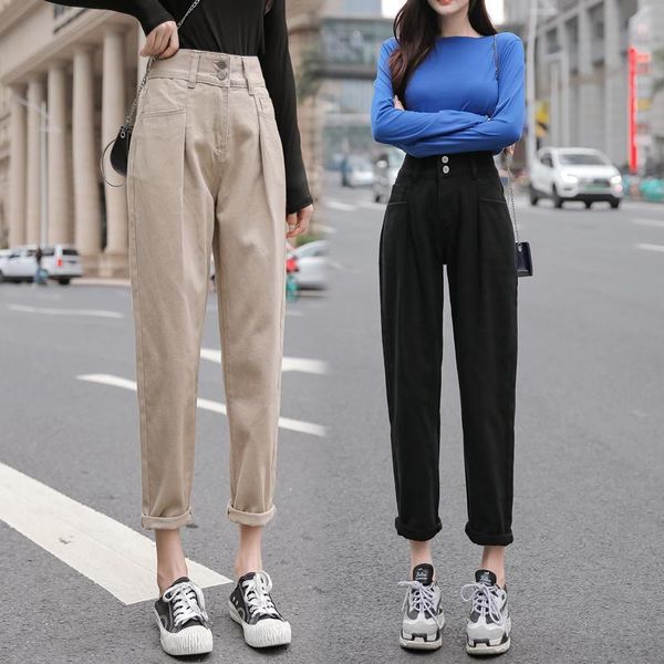 women's pants & capris 2021 cargo women summer ladies clothing straight overalls casual harem elastic autumn buckle trousers m48, Black;white
women's pants & capris 2021 cargo women summer ladies clothing straight overalls casual harem elastic autumn buckle trousers m48, Black;white