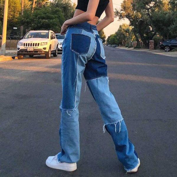 women's jeans women style straight pencil denim fashion contrast color patchwork tall slim fit long broek with pocket 49yw, Blue
women's jeans women style straight pencil denim fashion contrast color patchwork tall slim fit long broek with pocket 49yw, Blue