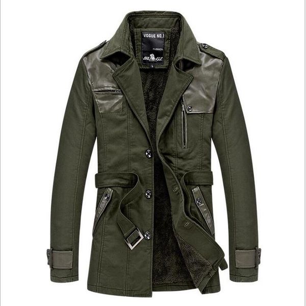 men's trench coats men coat autumn winter cashmere high-grade warm single breasted fashion casual jackets stitching leather, Tan;black
men's trench coats men coat autumn winter cashmere high-grade warm single breasted fashion casual jackets stitching leather, Tan;black