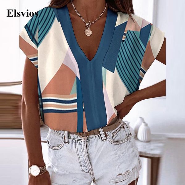 women's blouses & shirts elegant short sleeve office lady summer blouse retro women casual basic loose shirt pullover 2021 v-neck print, White
women's blouses & shirts elegant short sleeve office lady summer blouse retro women casual basic loose shirt pullover 2021 v-neck print, White