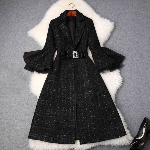 women's wool & blends autumn winter black 4/5 long sleeve notched-lapel tweed bow belted panelled maxi coat fashion casual outwear coat
women's wool & blends autumn winter black 4/5 long sleeve notched-lapel tweed bow belted panelled maxi coat fashion casual outwear coat
