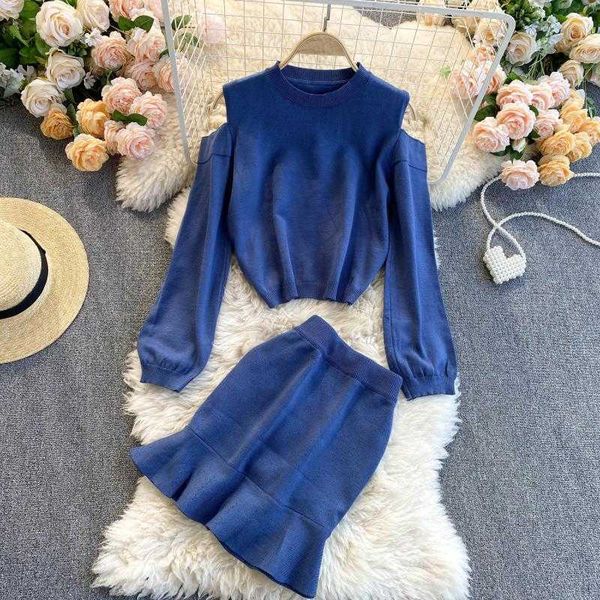 ly varey lin spring autumn women 2pcs set off-shoulder knitting jumper mermaid mini skirt fashion suit casual sweater 210526, White
ly varey lin spring autumn women 2pcs set off-shoulder knitting jumper mermaid mini skirt fashion suit casual sweater 210526, White