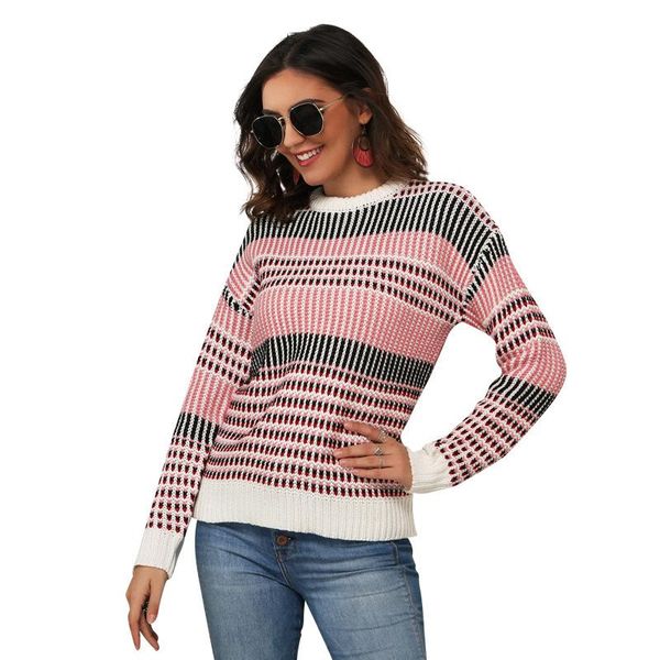 women's sweaters loose pullover long sleeve round neck sweet christmas striped ladies knitwear sweater themed knitted, White;black
women's sweaters loose pullover long sleeve round neck sweet christmas striped ladies knitwear sweater themed knitted, White;black