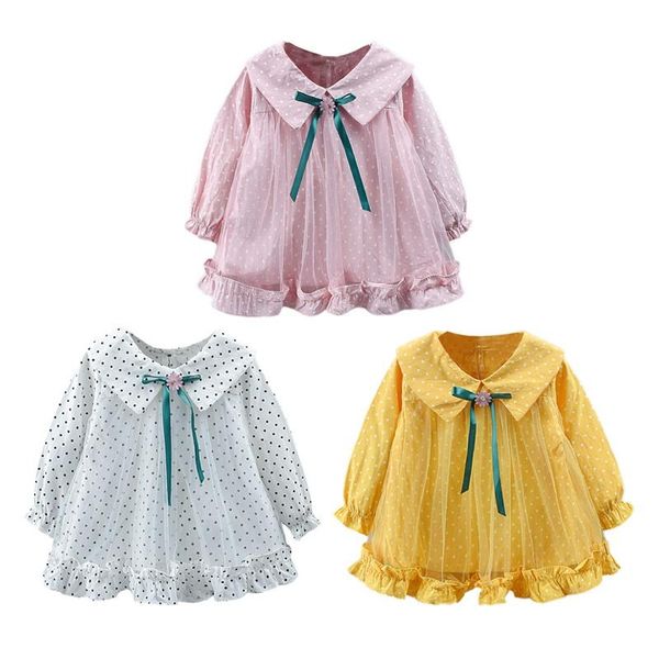 girl's dresses autumn casual baby girls polka dot print long sleeve mesh dress kids toddler pageant sundress clothes, Red;yellow
girl's dresses autumn casual baby girls polka dot print long sleeve mesh dress kids toddler pageant sundress clothes, Red;yellow