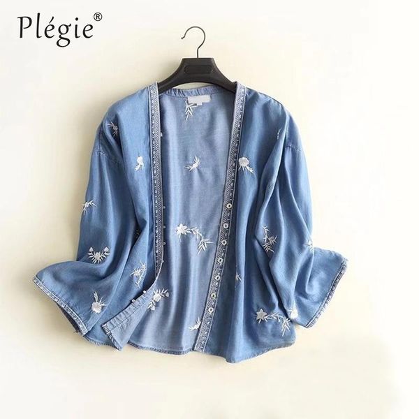plegie denim blouse women summer buttons long sleeve floral embroidery blusas mujer de moda 2021 womens and blouses women's & shirt, White
plegie denim blouse women summer buttons long sleeve floral embroidery blusas mujer de moda 2021 womens and blouses women's & shirt, White