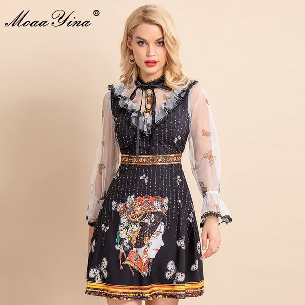 fashion designer dress summer women's dress ruffle elegant mesh long sleeve printed high waist black mini 210524, Black;gray
fashion designer dress summer women's dress ruffle elegant mesh long sleeve printed high waist black mini 210524, Black;gray