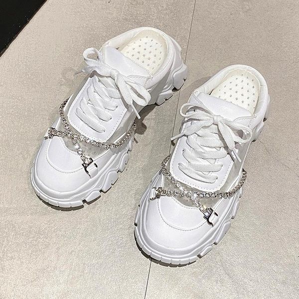 slippers women 2021 summer wedges rhinestone mesh breathable half female platform thick sole outdoor casual slides, Black
slippers women 2021 summer wedges rhinestone mesh breathable half female platform thick sole outdoor casual slides, Black