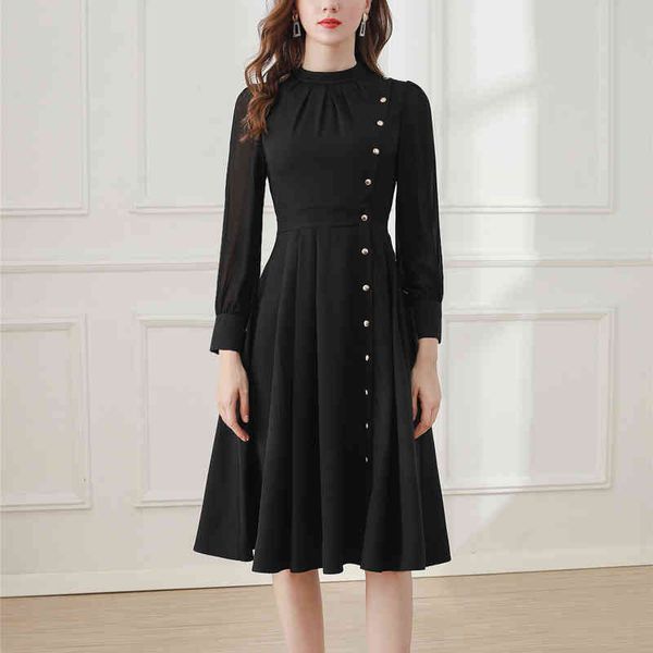 autumn style of sleeves elegant self-cultivating temperament mid-length dress plied women's quality clothing, Black;gray
autumn style of sleeves elegant self-cultivating temperament mid-length dress plied women's quality clothing, Black;gray