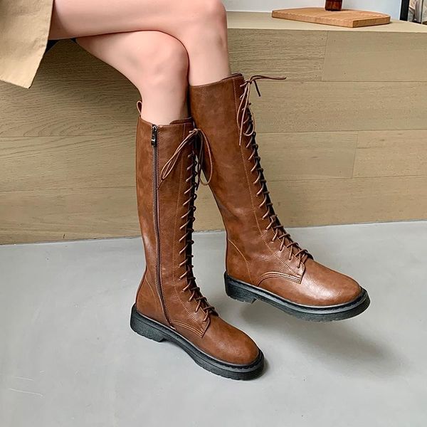 boots mezereon cross-tied riding equestrian split leather thigh high round toe med heel fashion winter shoes, Black
boots mezereon cross-tied riding equestrian split leather thigh high round toe med heel fashion winter shoes, Black