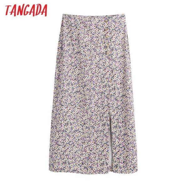 tangada summer women buttons floral print midi skirt vintage high waist female skirts mujer be537 210609, Black
tangada summer women buttons floral print midi skirt vintage high waist female skirts mujer be537 210609, Black