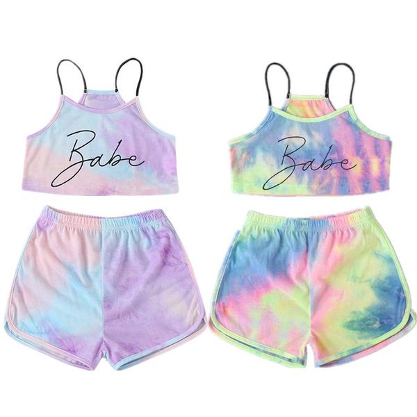 toddler girls tracksuit clothes set kids summer rainbow gradient sleeveless vest + short pants outfits children sport suit clothing set, White
toddler girls tracksuit clothes set kids summer rainbow gradient sleeveless vest + short pants outfits children sport suit clothing set, White