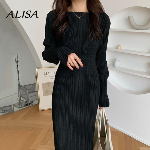 casual dresses spring autumn retro bodycon dress women round neck pleated elastic waist long-sleeved elegant lady black, Black;gray
casual dresses spring autumn retro bodycon dress women round neck pleated elastic waist long-sleeved elegant lady black, Black;gray