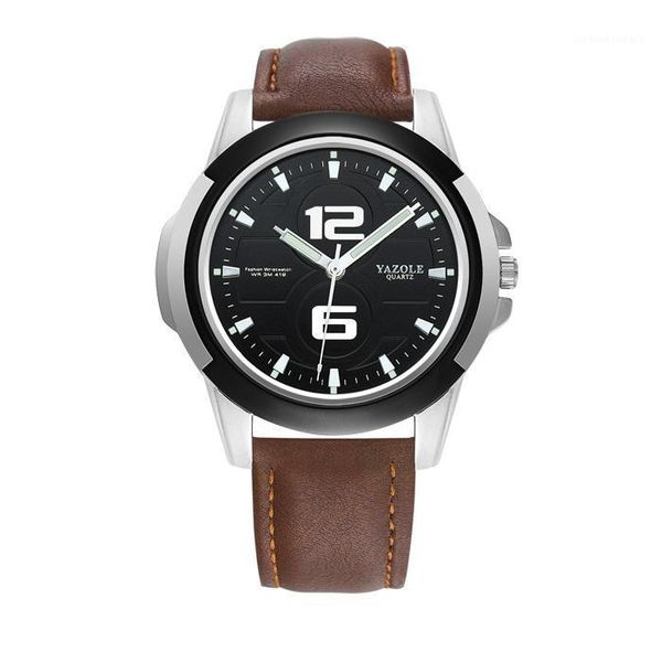 yazole classic men watch leather strap pu sport waterproof quartz wristwatch relogio masculino wristwatches, Slivery;brown
yazole classic men watch leather strap pu sport waterproof quartz wristwatch relogio masculino wristwatches, Slivery;brown