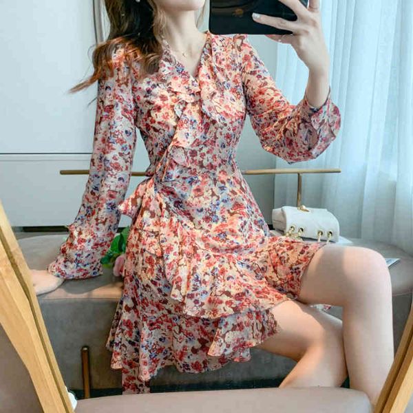 casual dresses spring long sleeved sweet floral wrap chiffon midi v-neck ruffles a-line short z9n9, Black;gray
casual dresses spring long sleeved sweet floral wrap chiffon midi v-neck ruffles a-line short z9n9, Black;gray
