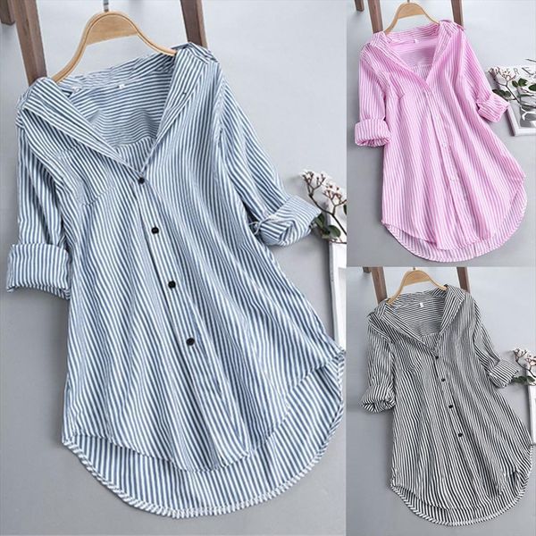 s 5xl multicolor classic stripe womens blouses long sleeve turn down collar button loose shirts surchemise femme carreaux f4, White
s 5xl multicolor classic stripe womens blouses long sleeve turn down collar button loose shirts surchemise femme carreaux f4, White