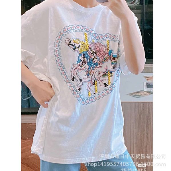 brandymelville casual same dresses loose oversized carousel bm wind short sleeve t-shirt for women, Black;gray
brandymelville casual same dresses loose oversized carousel bm wind short sleeve t-shirt for women, Black;gray