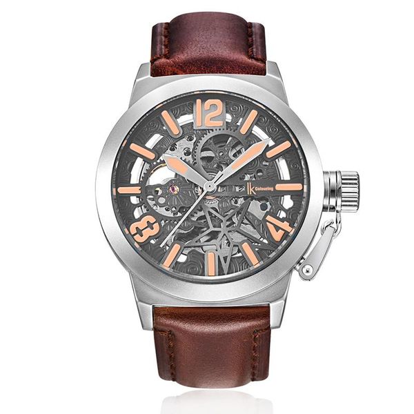 wristwatches 2021 luxury men's self-winding watch fashion casual leather strap hollow business waterproof relogio feminino, Slivery;brown
wristwatches 2021 luxury men's self-winding watch fashion casual leather strap hollow business waterproof relogio feminino, Slivery;brown