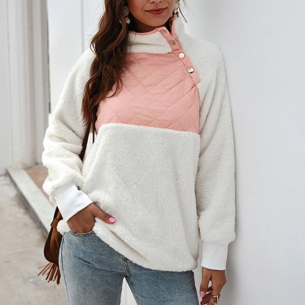 women hoodies 2021 arrival fleece turn down collar button long sleeve patchwork sweatshirts female pullover coats s-xl women's &, Black
women hoodies 2021 arrival fleece turn down collar button long sleeve patchwork sweatshirts female pullover coats s-xl women's &, Black