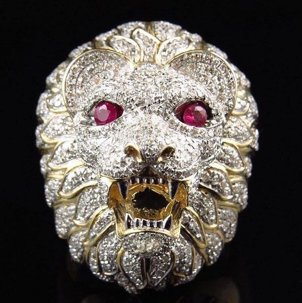 plated beset selling ring sanjie 2021 aggressive men's creative lion head modeling jewelry alloy, Silver
plated beset selling ring sanjie 2021 aggressive men's creative lion head modeling jewelry alloy, Silver