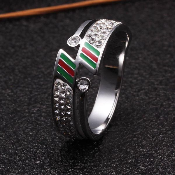 wedding rings brand red green charm crystal stainless steel round titanium wide ring for women men party jewelry, Slivery;golden
wedding rings brand red green charm crystal stainless steel round titanium wide ring for women men party jewelry, Slivery;golden